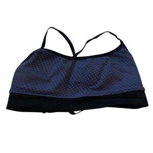 NEW NUX Navy and Black Soft Cross Back Sports Bra